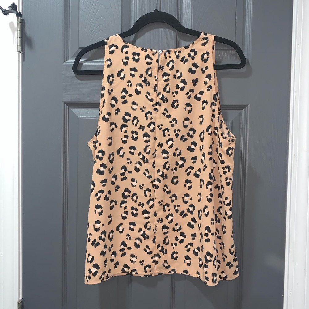Tan Leopard Print Top - Picture 2 of 4